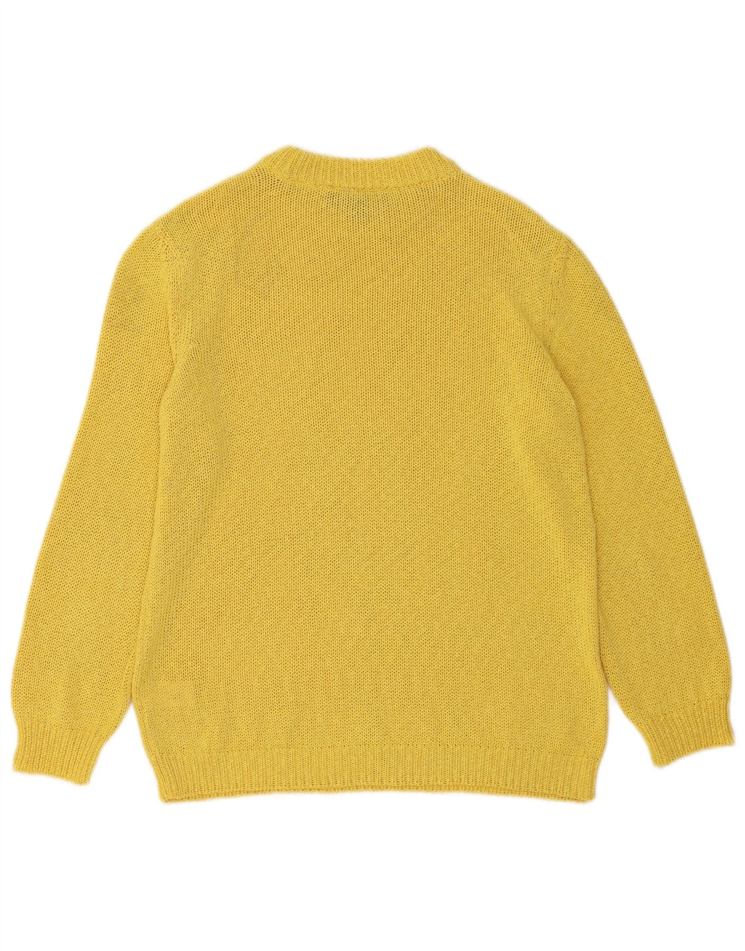 Damski sweter z okrągłym dekoltem Zara UK 14, średni żółty poliester