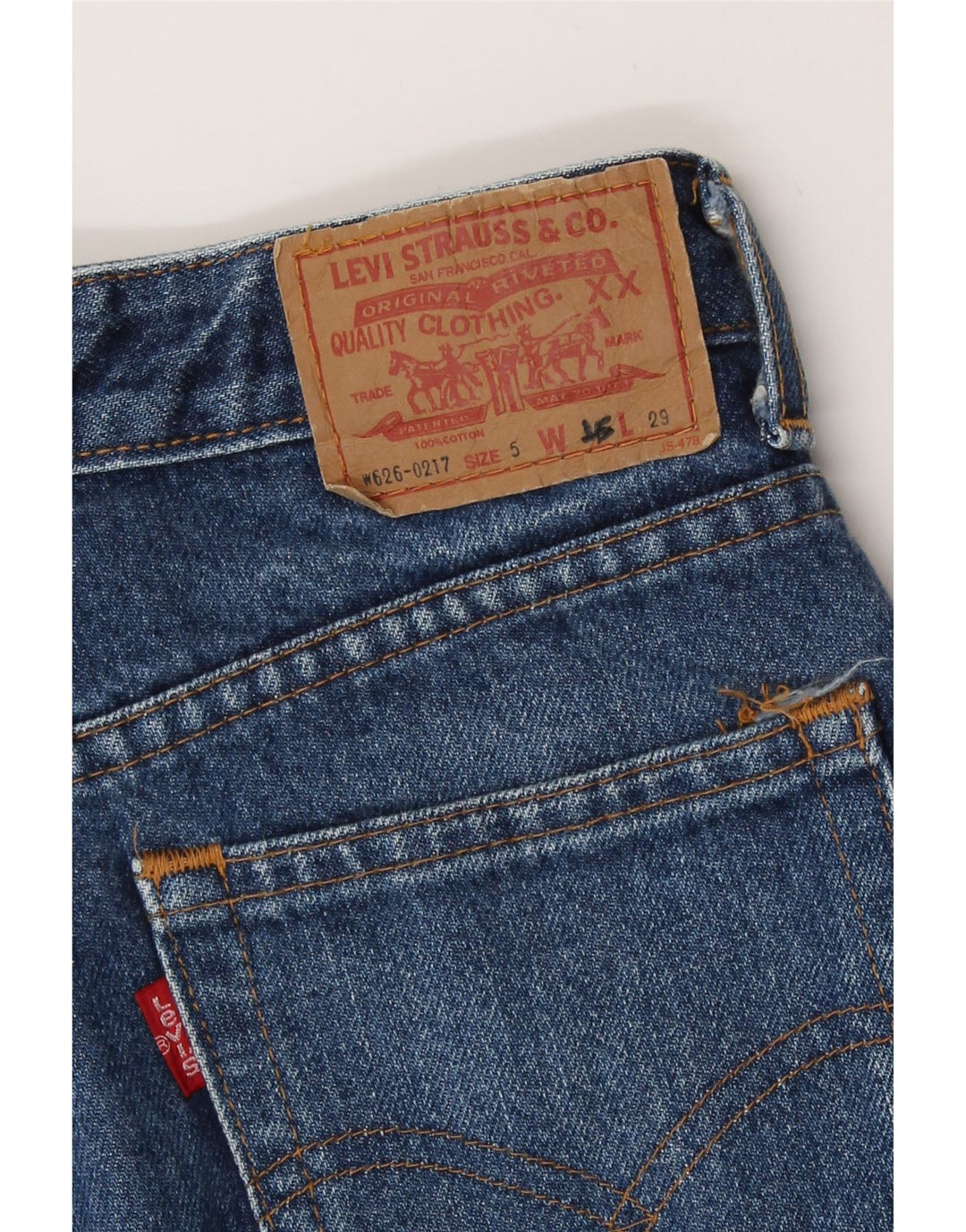 Damskie jeansy Levi's z wysokim stanem W25 L29 Niebieskie