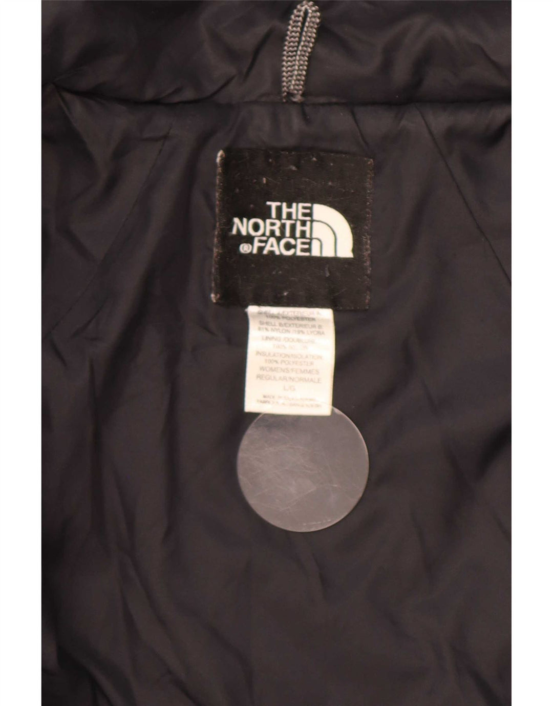 Męska kurtka The North Face z wyściółką UK 40, duża, czarna, poliestrowa