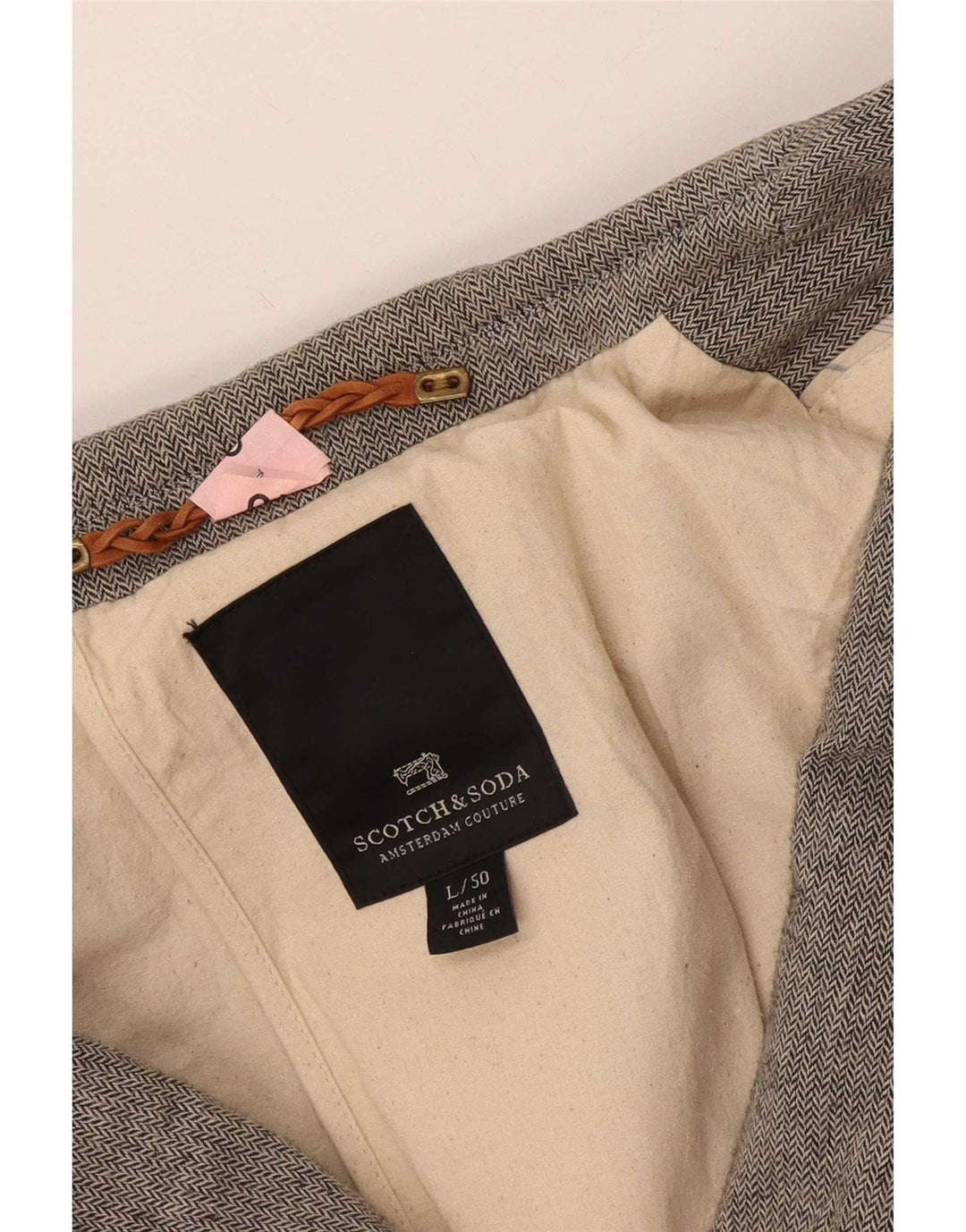 Męska marynarka zapinana na 2 guziki Scotch & Soda IT 50, duża, szara