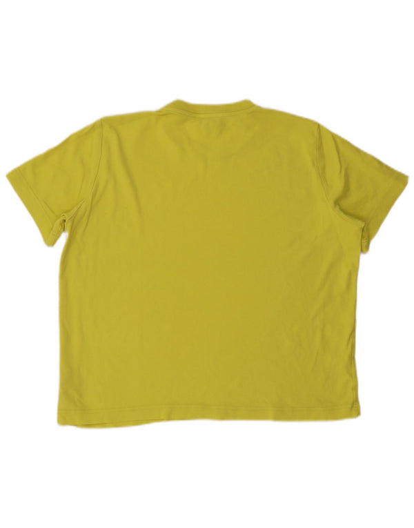T-shirt damski Massimo Dutti Top UK 18 XL, żółty, bawełniany
