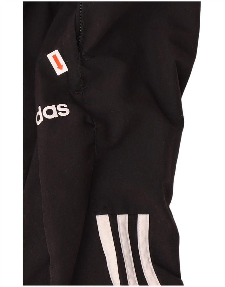 Męskie spodnie dresowe Adidas, średnie, czarne, poliestrowe paski