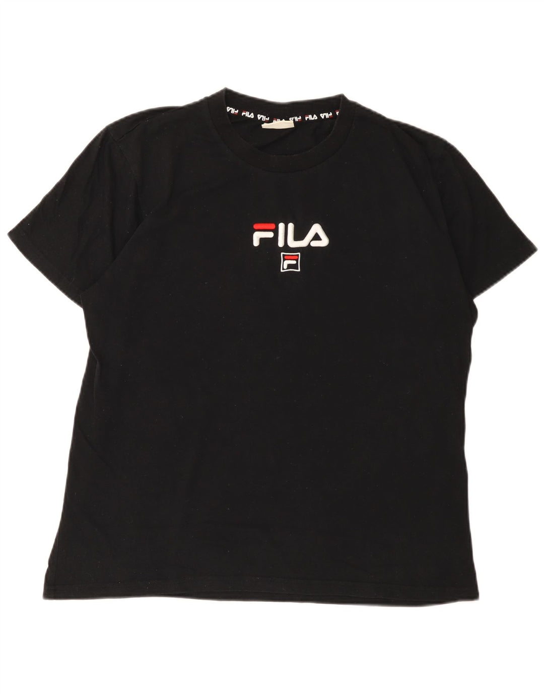 Męski T-shirt z grafiką Fila, duży, czarny, bawełniany