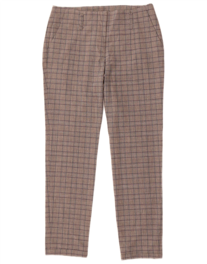 Spodnie damskie Zara Slim Chino, małe W26 L27, szara krata