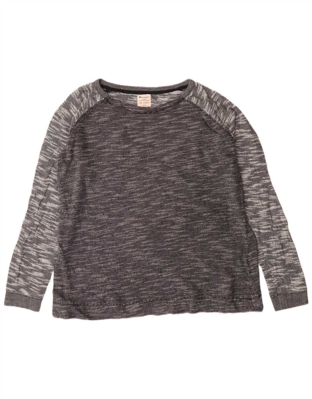 Damska koszulka Champion z długim rękawem, UK 18 XL, szara, nakrapiana bawełna