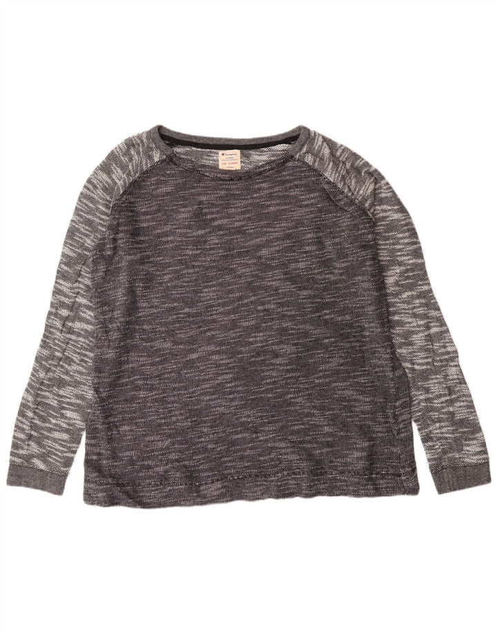 Damska koszulka Champion z długim rękawem, UK 18 XL, szara, nakrapiana bawełna