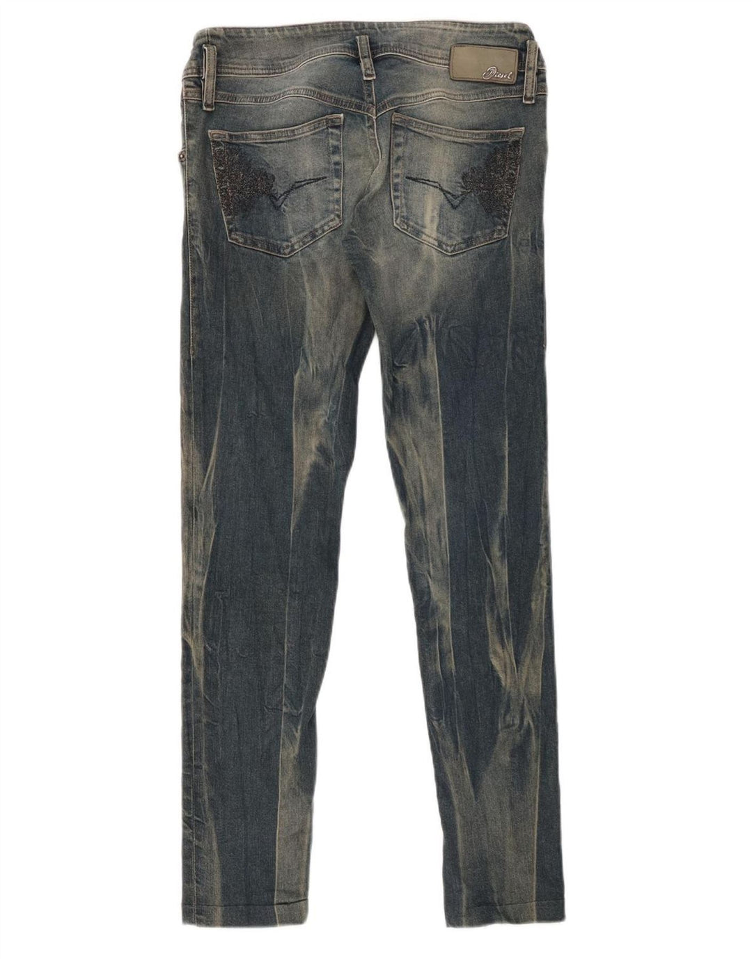 DIESEL Damskie jeansy Matic Acid Wash Slim Tapered W29 L29 Niebieska bawełna