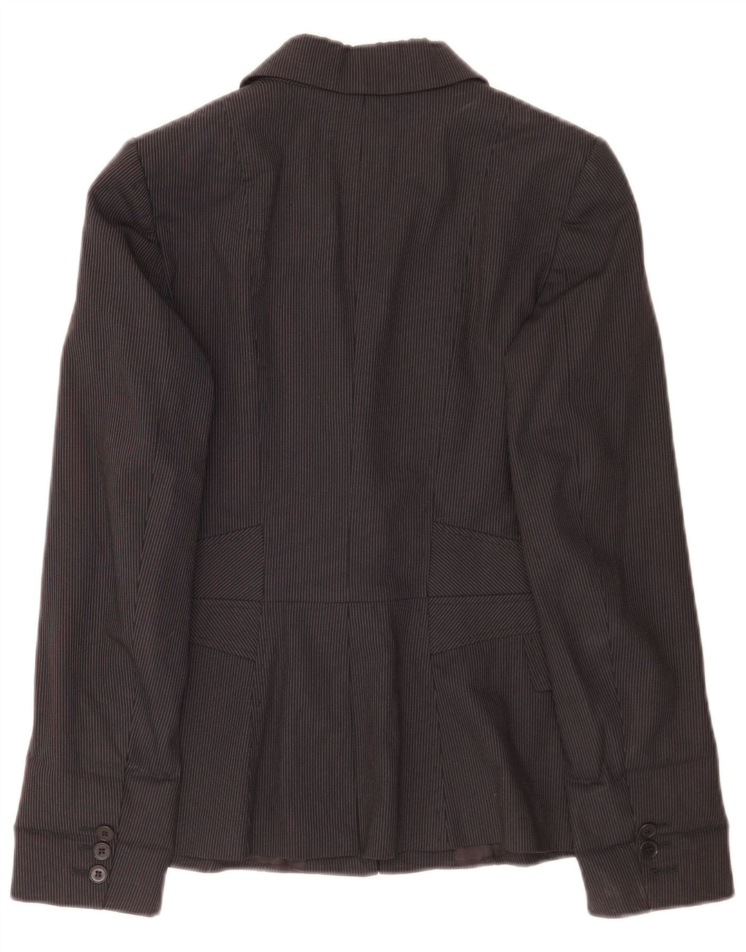 Damska marynarka zapinana na 1 guzik Reiss UK 8 Small Black w prążki, wiskoza