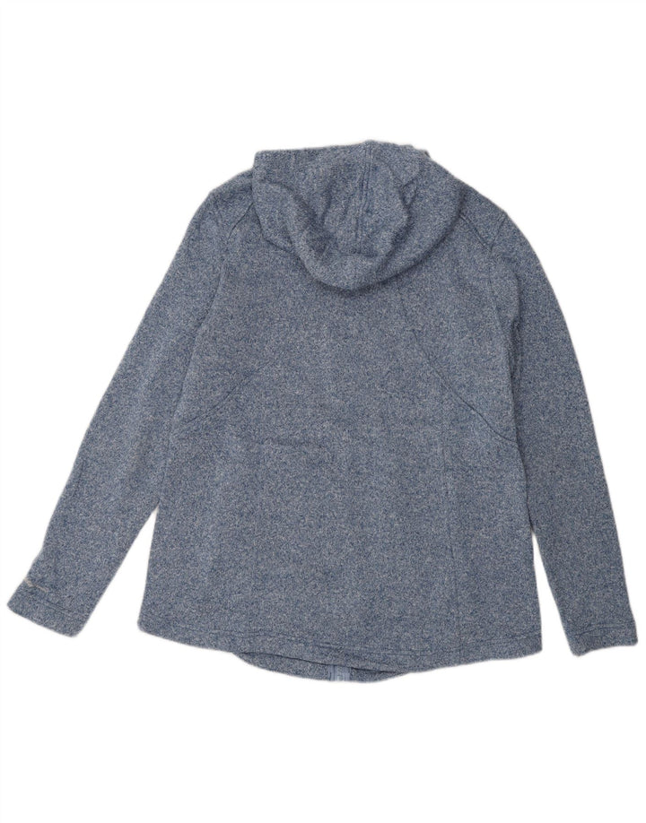 Damski sweter z kapturem i zamkiem EDDIE BAUER UK 16, duży niebieski poliester