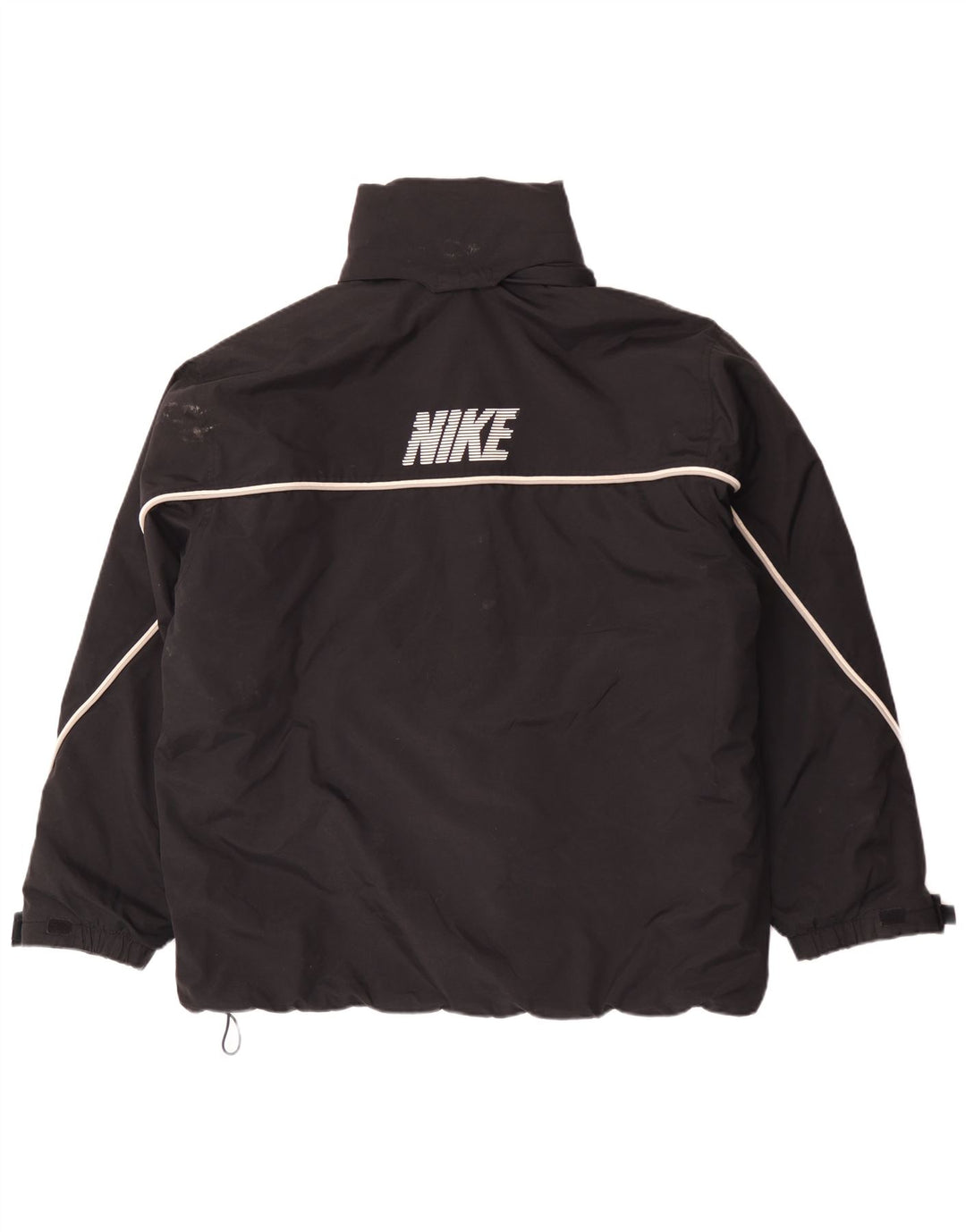 Męska wiatrówka z kapturem Nike Graphic UK 42/44, duży czarny poliester