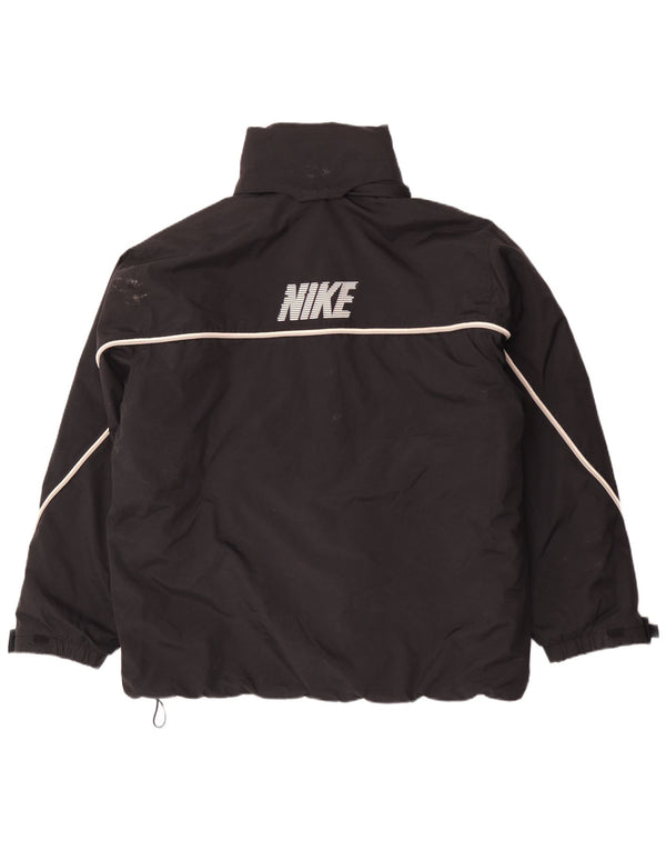 Męska wiatrówka z kapturem Nike Graphic UK 42/44, duży czarny poliester