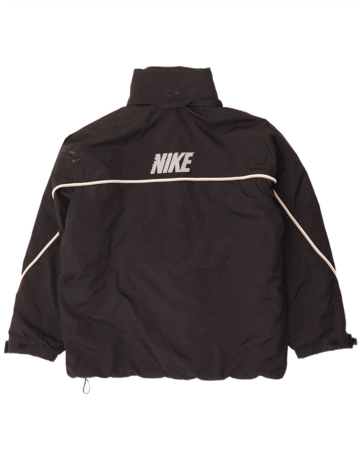 Męska wiatrówka z kapturem Nike Graphic UK 42/44, duży czarny poliester