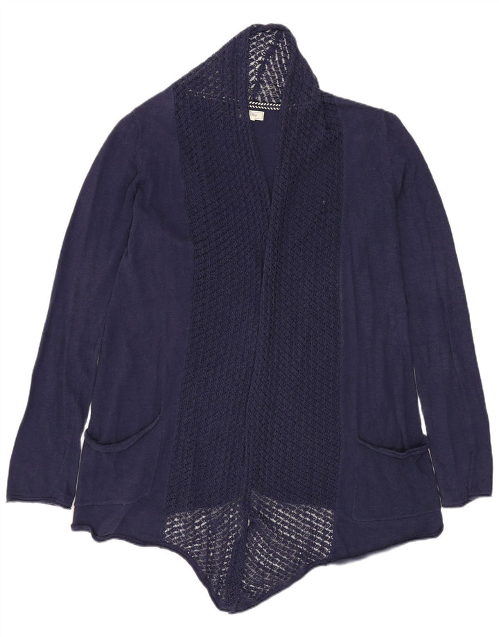 Sweter damski FAT FACE z otwartym kardiganem UK 10, mały, granatowy, bawełniany