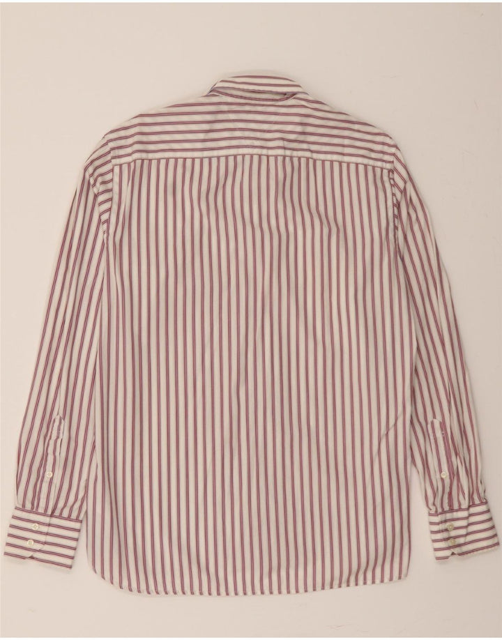 TOMMY HILFIGER Mens Shirt Large Red Striped Cotton Vintage Tommy Hilfiger and Second-Hand Tommy Hilfiger from Messina Hembry 