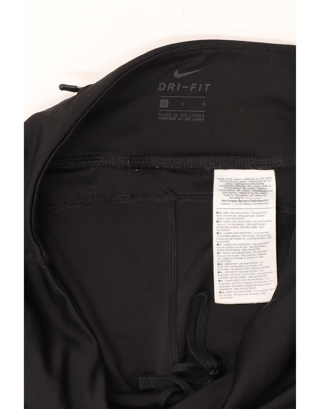 Legginsy damskie Nike UK 16, duże, czarne, poliestrowe
