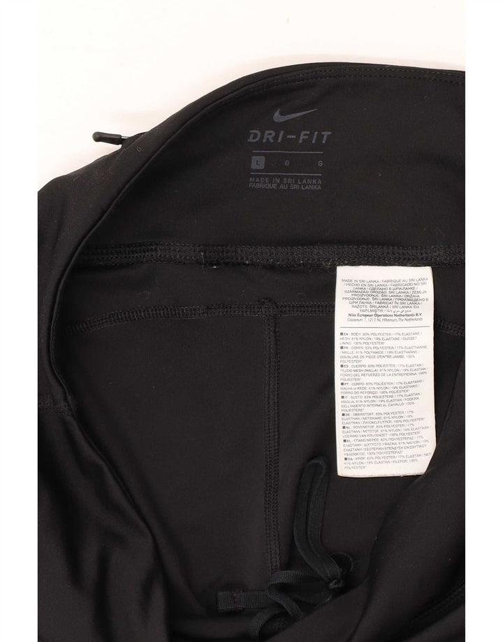 Legginsy damskie Nike UK 16, duże, czarne, poliestrowe