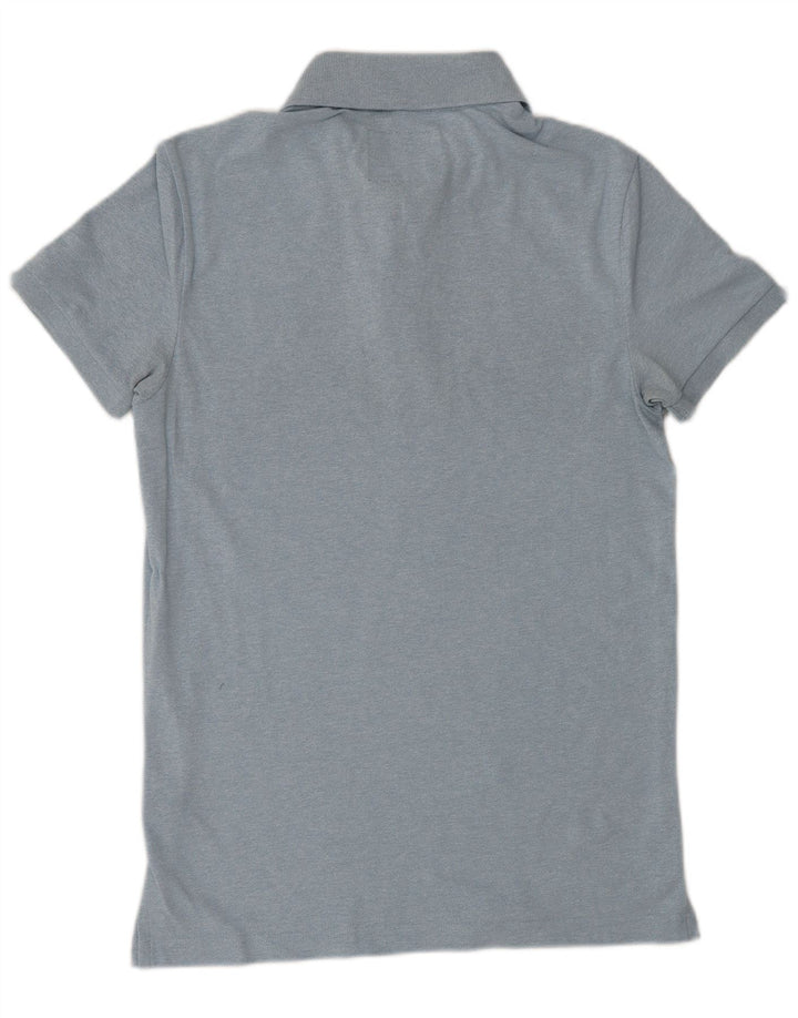 Męska koszulka polo HOLLISTER, mała, niebieska, bawełniana