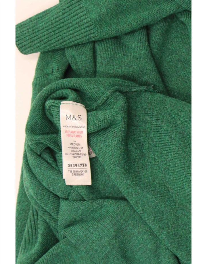 Marks & Spencer Damski sweter z golfem, UK 14, średni zielony