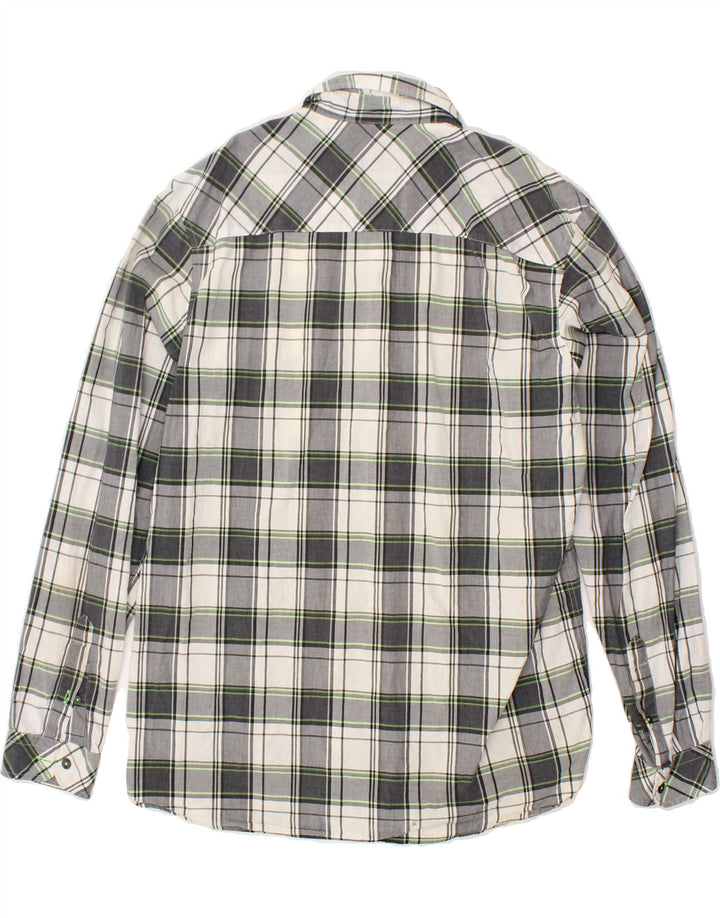 LACOSTE Mens Shirt Size 42 Large Grey Check Cotton Vintage Lacoste and Second-Hand Lacoste from Messina Hembry 