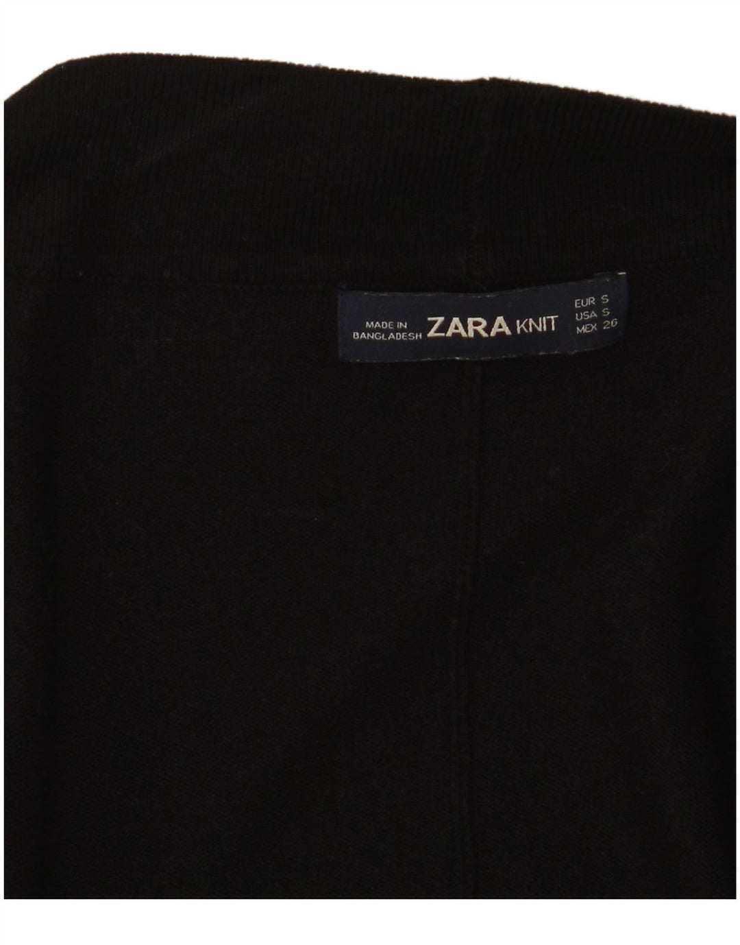 Damski sweter oversize z odkrytymi rękawami 3/4 ZARA UK 10 Small Black