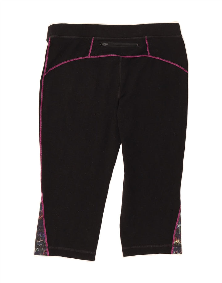 FILA Womens Capri Leggings UK 14 Medium Black Cotton Vintage Fila and Second-Hand Fila from Messina Hembry 