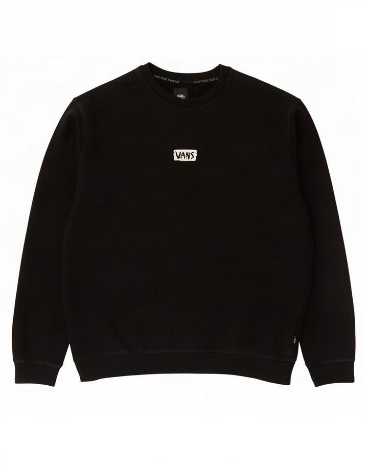 Męski sweter z grafiką Vans, 2XL, czarny, bawełniany