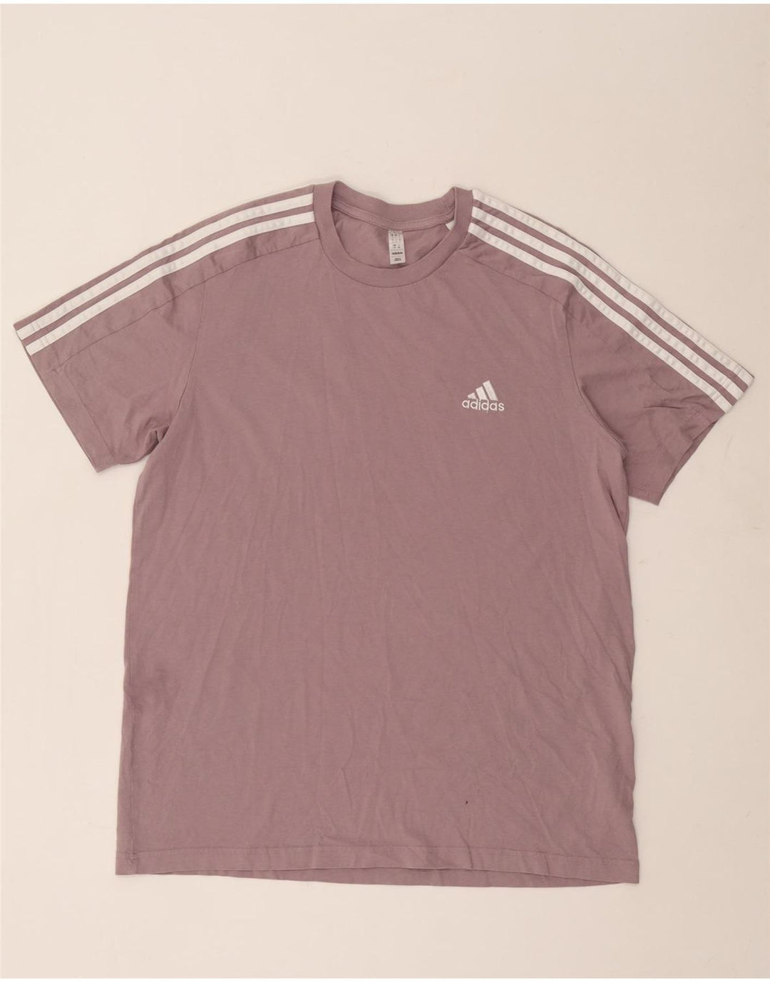 Adidas Męski T-Shirt Top Duży Fioletowy Bawełniany