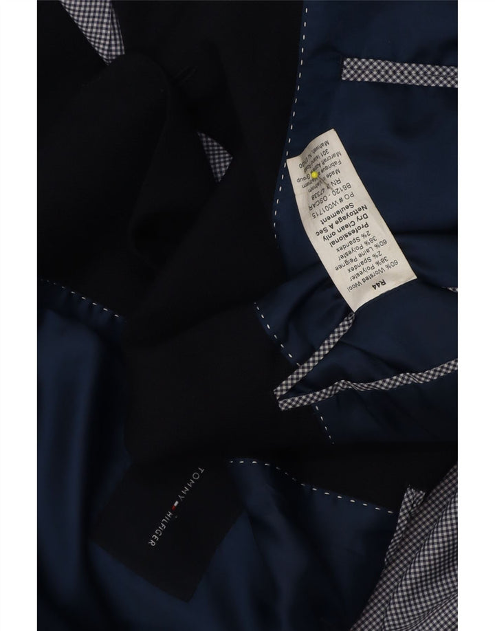 Męska marynarka zapinana na 2 guziki Tommy Hilfiger UK 44 2XL Granatowa wełna