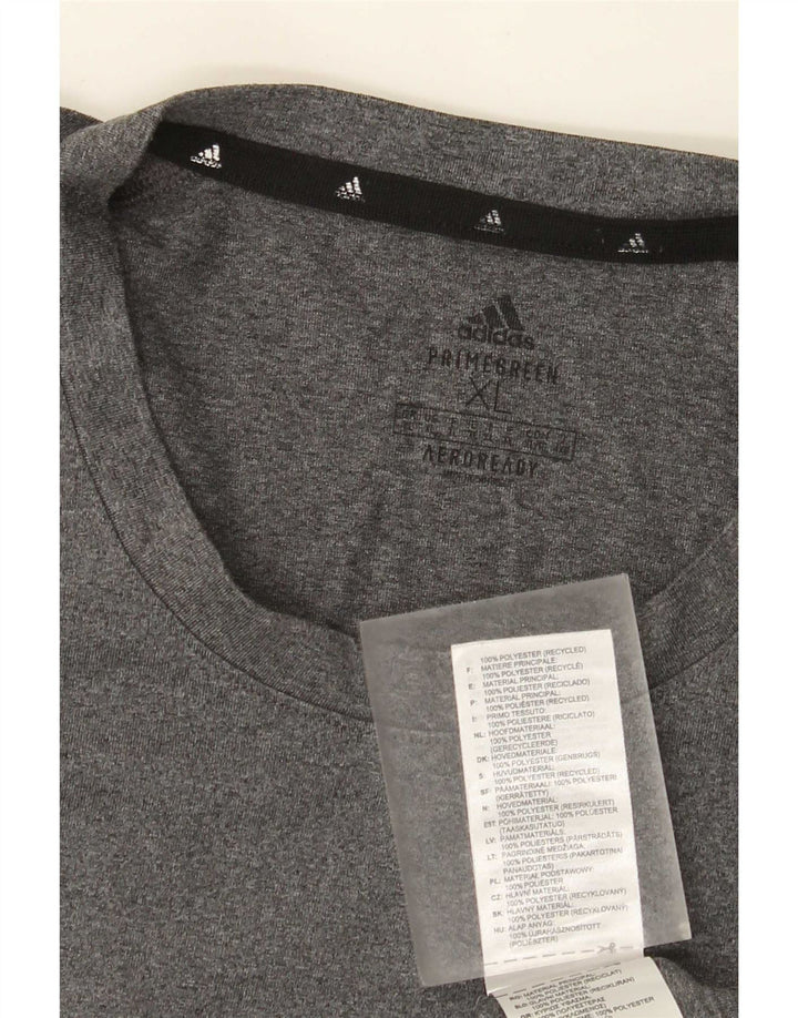 Adidas Męski T-shirt Aeroready Top XL Szary Poliester