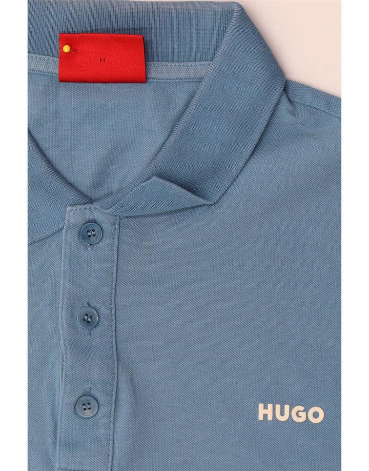 Męska koszulka polo Hugo Boss, średnia niebieska, bawełniana