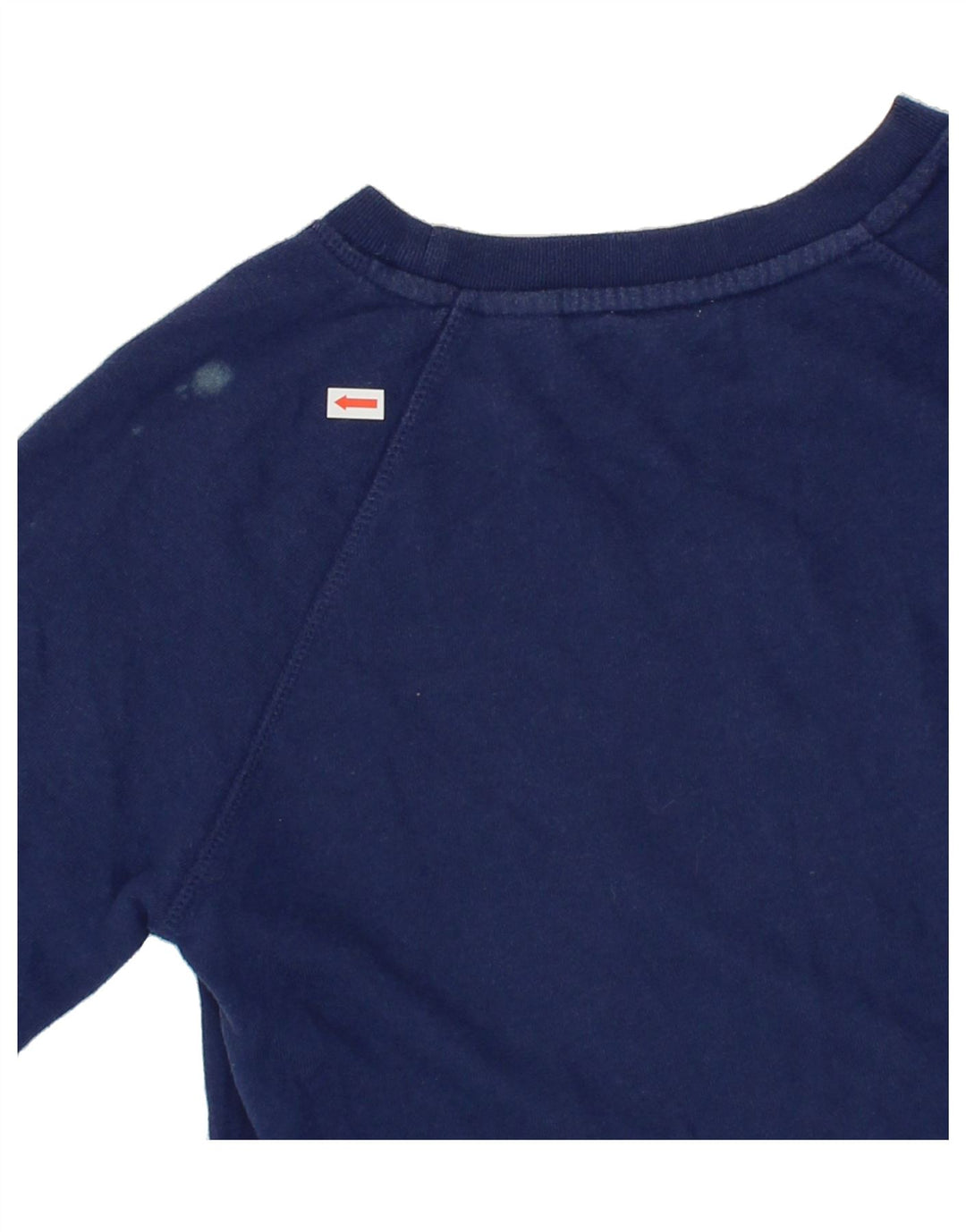 LEVI'S Womens Graphic Sweatshirt Jumper UK 10 Small Navy Blue Vintage Levi's and Second-Hand Levi's from Messina Hembry 