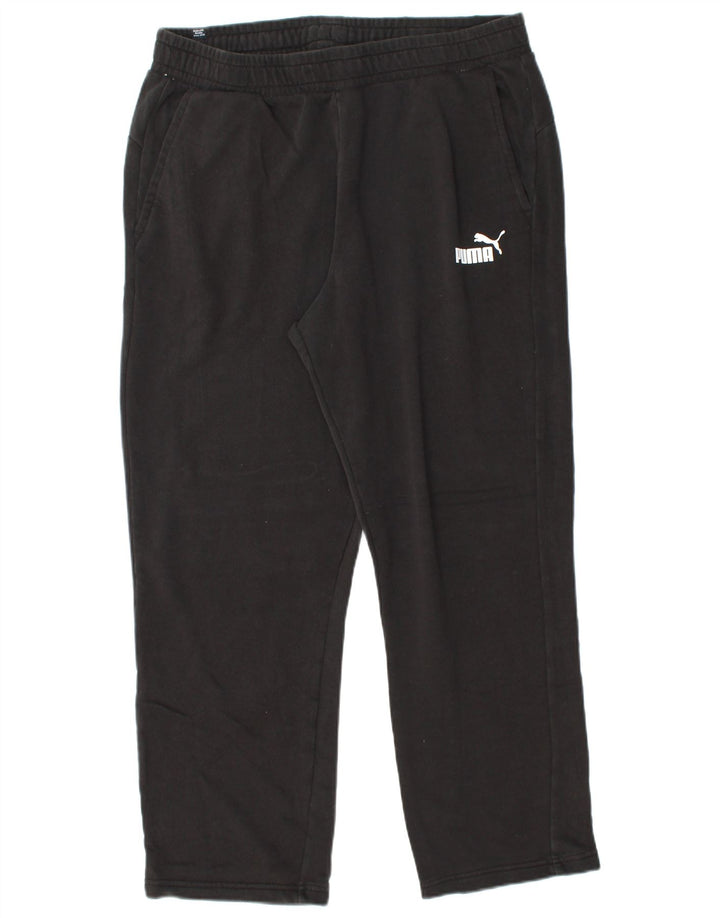 PUMA Mens Tracksuit Trousers XL Black Cotton