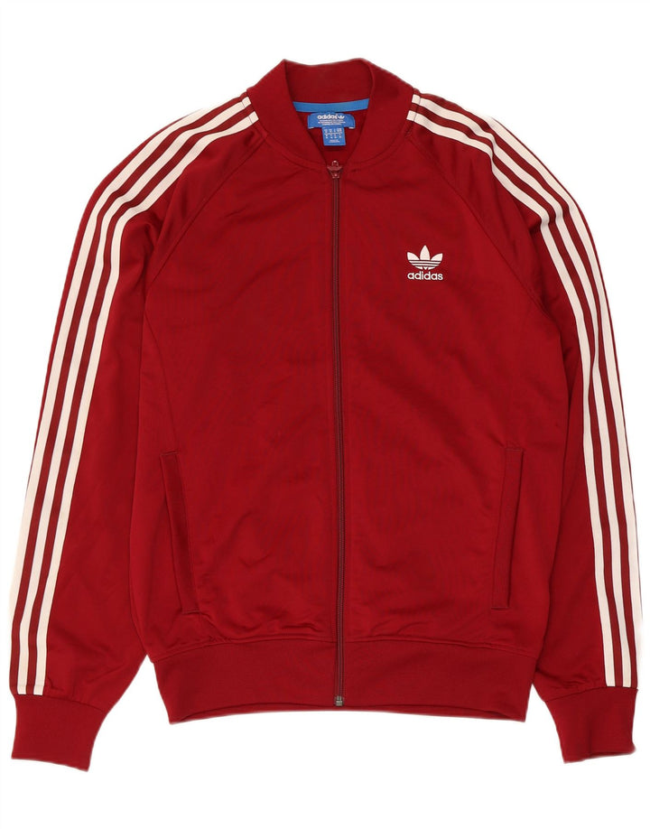 Adidas Męska bluza dresowa, średnia bordowa, poliester
