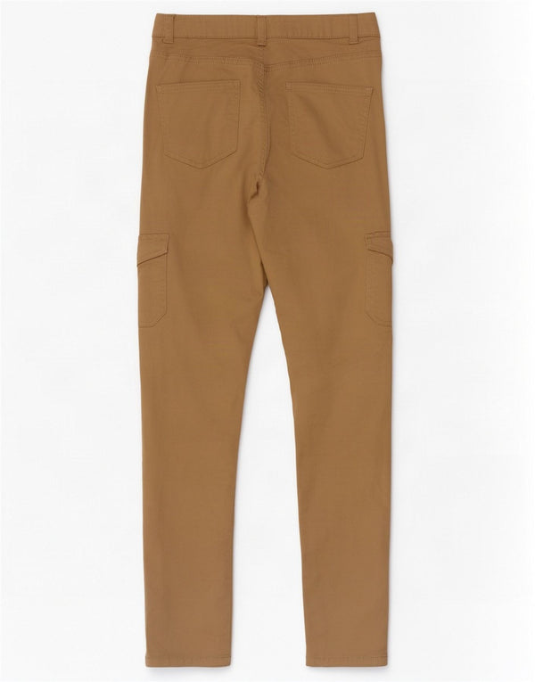 M&Co Womens Skinny Cargo Trousers UK 8 Small W26 L28 Beige Cotton