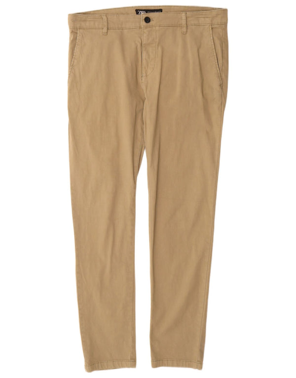 Spodnie męskie Zara Skinny Chino EU 44 Large W34 L30 Beżowe