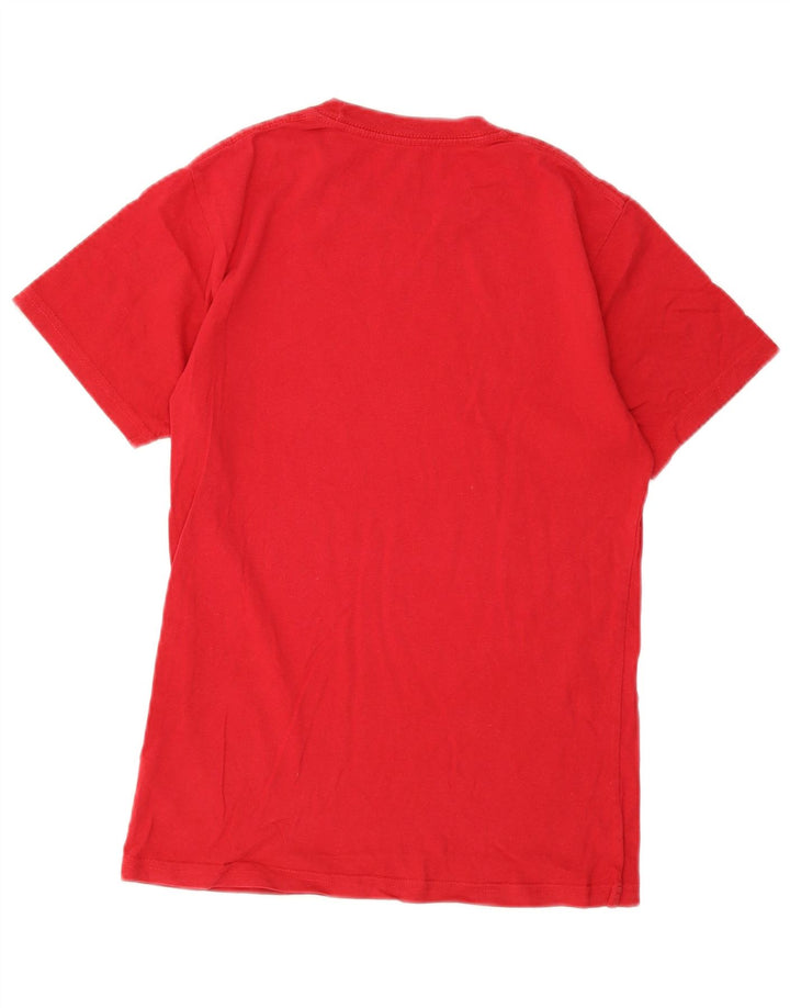 Męski T-shirt z grafiką Vans, mały, czerwony, bawełniany