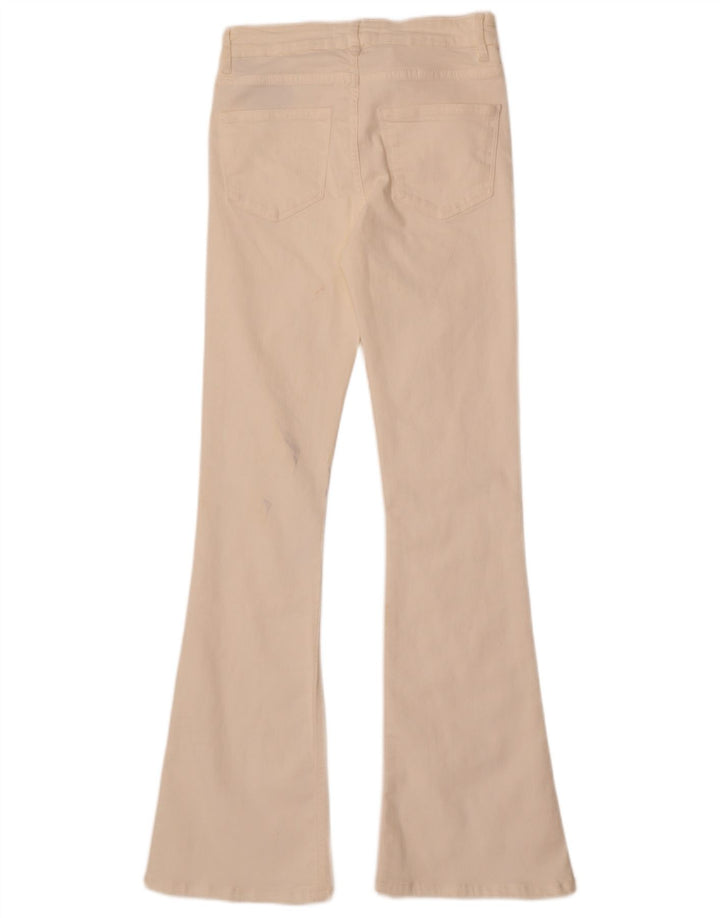 Damskie jeansy rozkloszowane Zara EU 34 2XS W24 L32 Biała bawełna