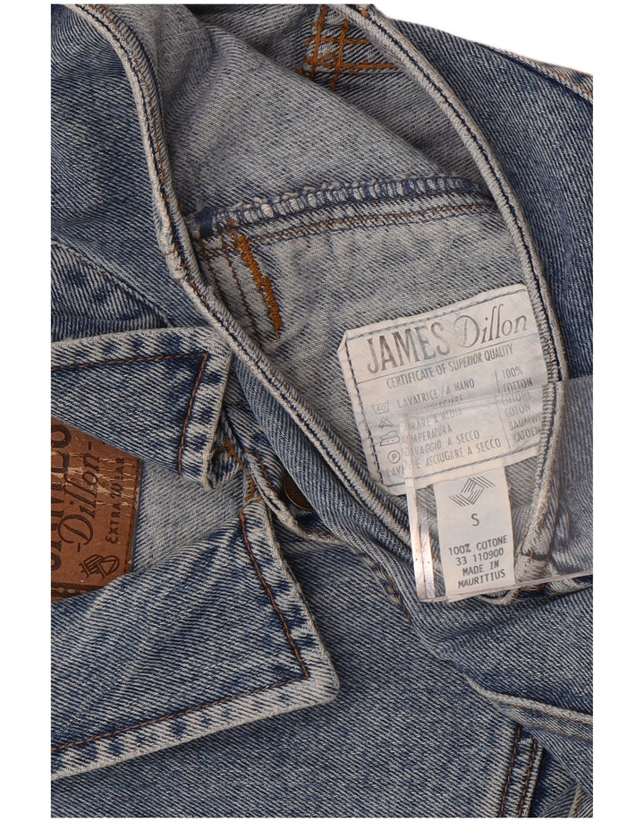 Męska kamizelka dżinsowa James Dillon UK 36 Small Blue Cotton