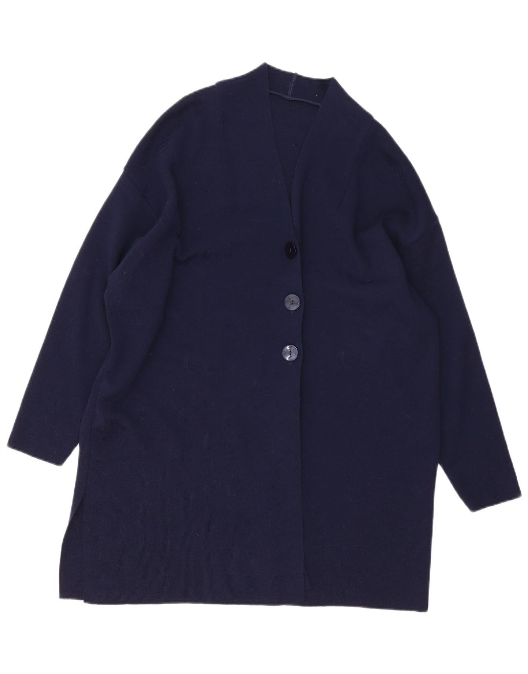 Marks & Spencer Damski sweter o przedłużonym fasonie, UK 12, średni granatowy