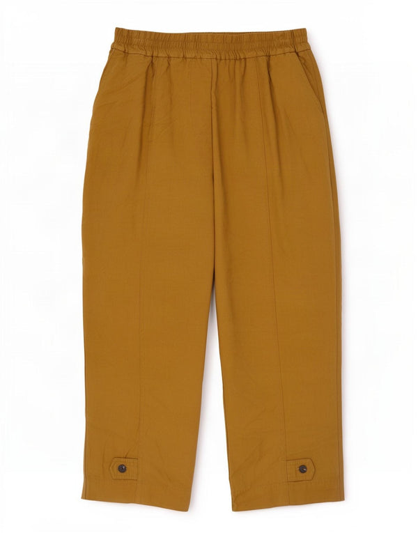 Damskie spodnie Capri o luźnym kroju Zara, średnie W28 L23 Khaki, wiskoza