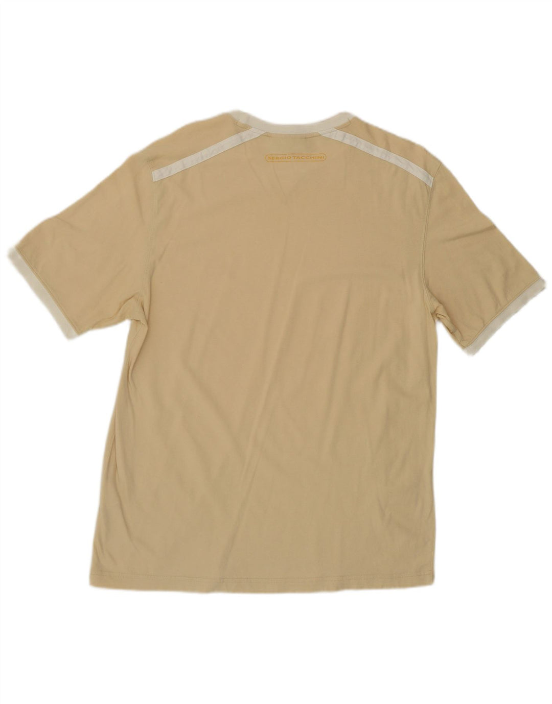 T-shirt męski Sergio Tacchini, duży, beżowy, bawełniany