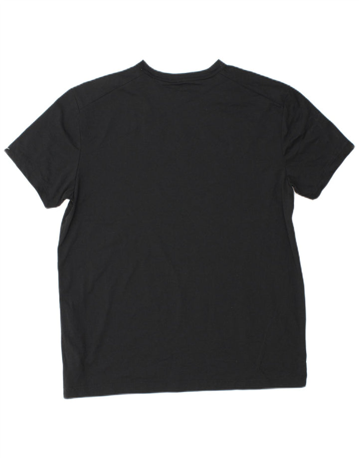 Męski T-shirt NIKE Dri Fit z grafiką, średni czarny poliester