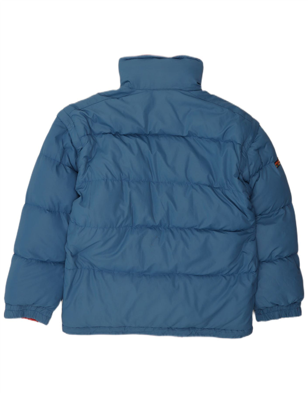 Dwustronna ocieplana kurtka męska o luźnym kroju VINTAGE UK 38, średnia czerwień