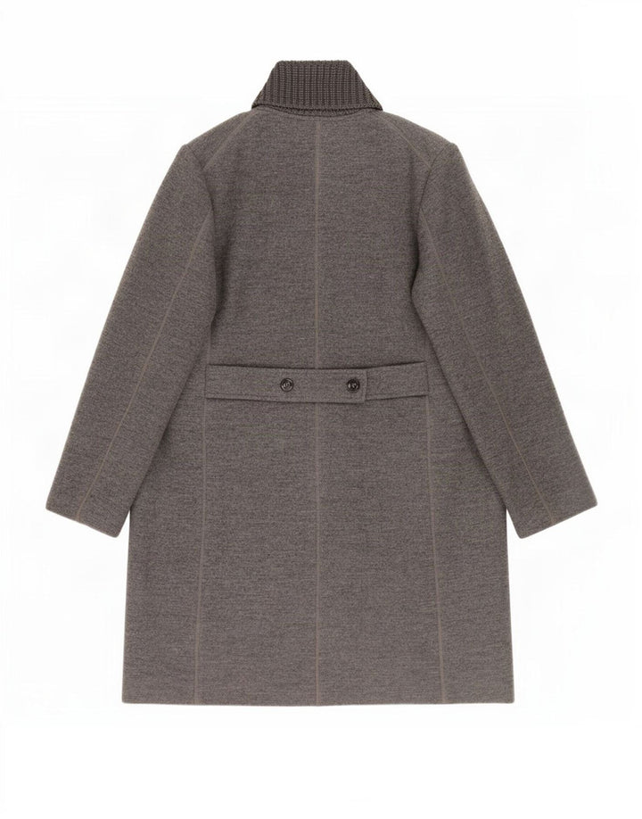 Płaszcz damski Fay UK 18 XL, szara, dziewicza wełna