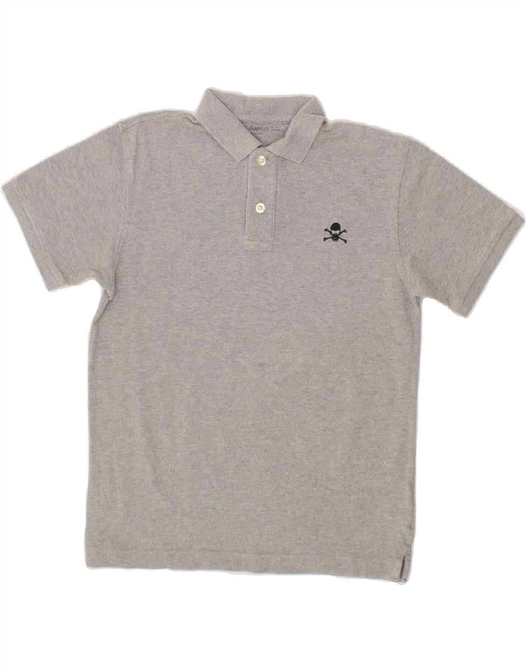 GAP Boys Polo Shirt 10-11 Years Grey Cotton Vintage Gap and Second-Hand Gap from Messina Hembry 