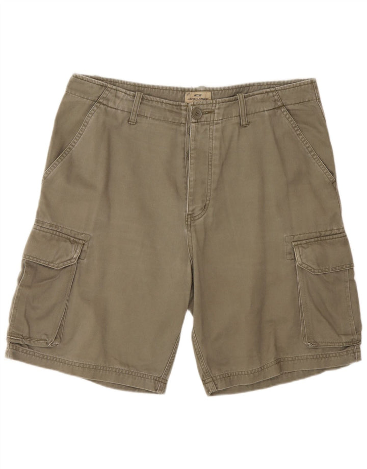 Męskie spodenki cargo Jack & Jones, duże, W34, bawełna khaki