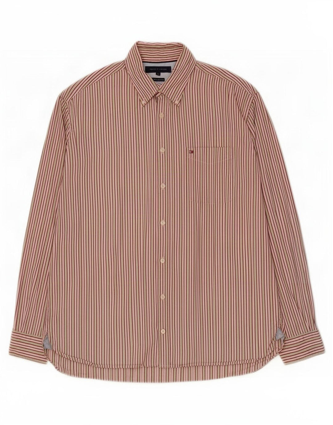 Koszula męska Tommy Hilfiger XL, wielokolorowa, bawełniana w prążki