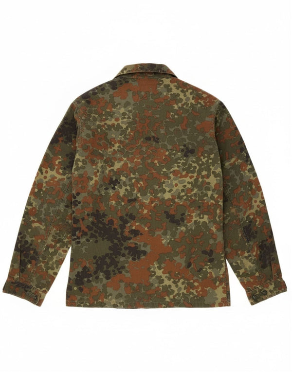 Vintage męska niemiecka kurtka wojskowa UK 38, średnia bawełna w kamuflażu khaki