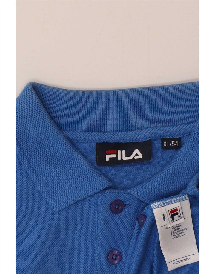 Męska koszulka polo Fila XL, niebieska, bawełniana