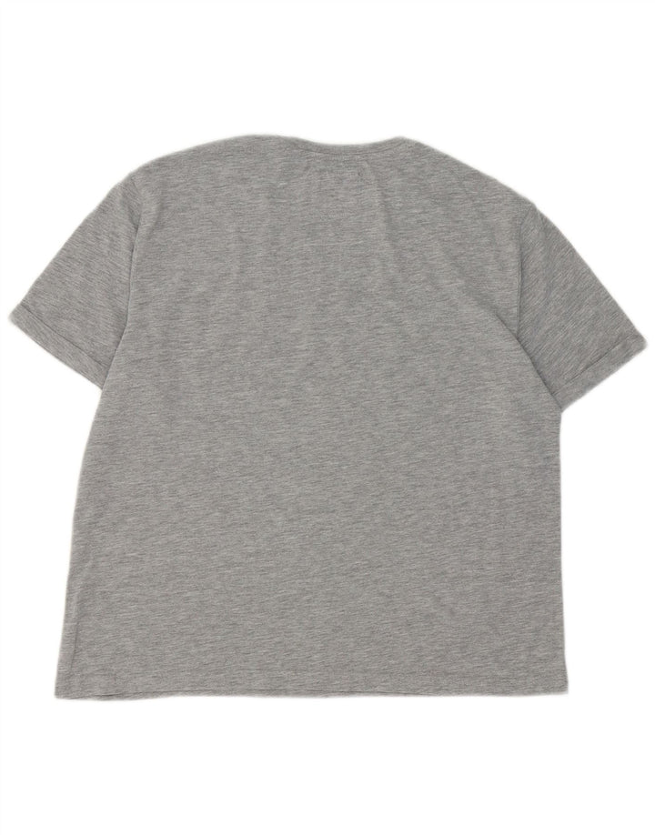 Damski T-shirt z grafiką Superdry Top UK 12, średnioszary, bawełniany